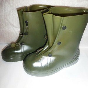 43-44 THICK SLIP OVER THE SHOE Rain Boots GARDEN BOOTS Rubber Boots By Aigle
